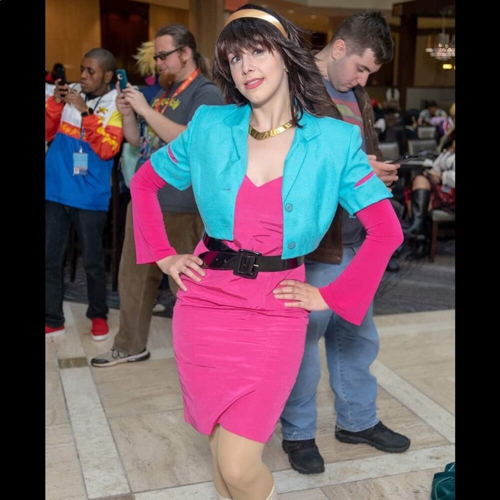 Cosplay Turquoise crop blazer